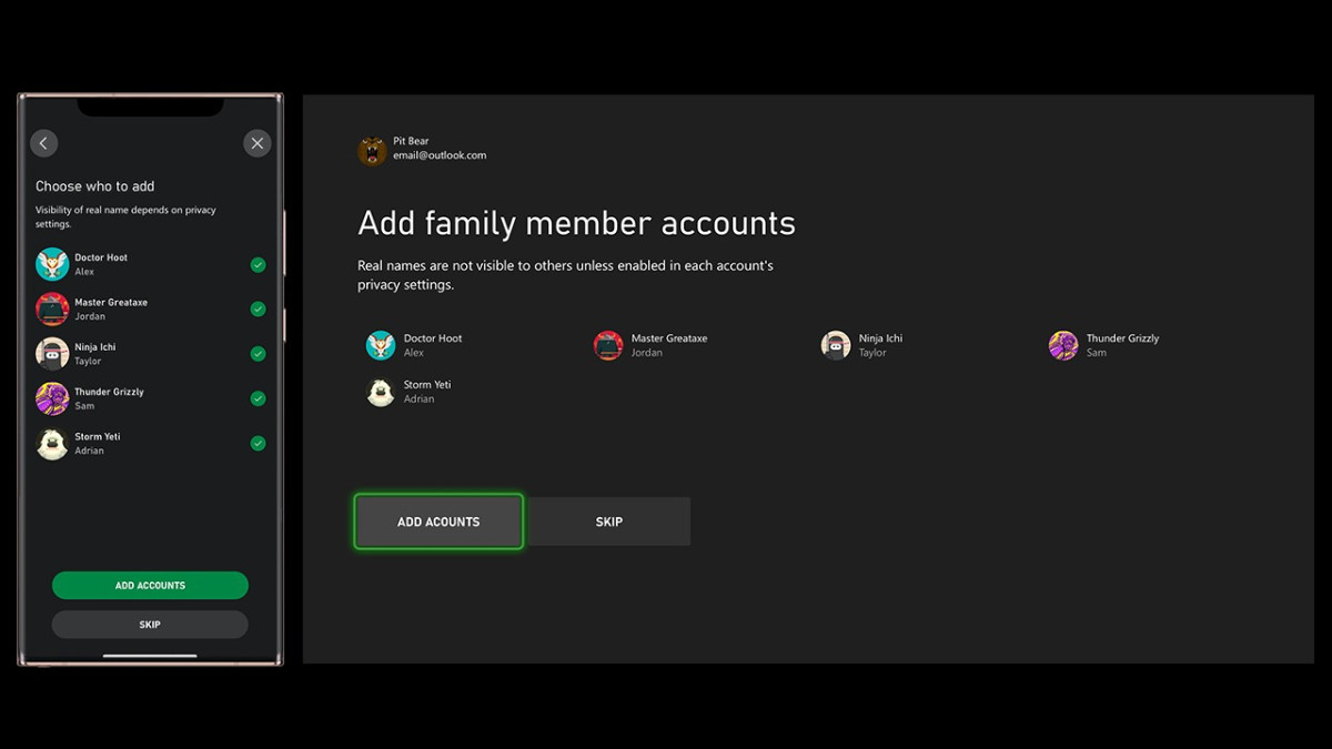 Ajoutez des membres à votre Xbox confortablement