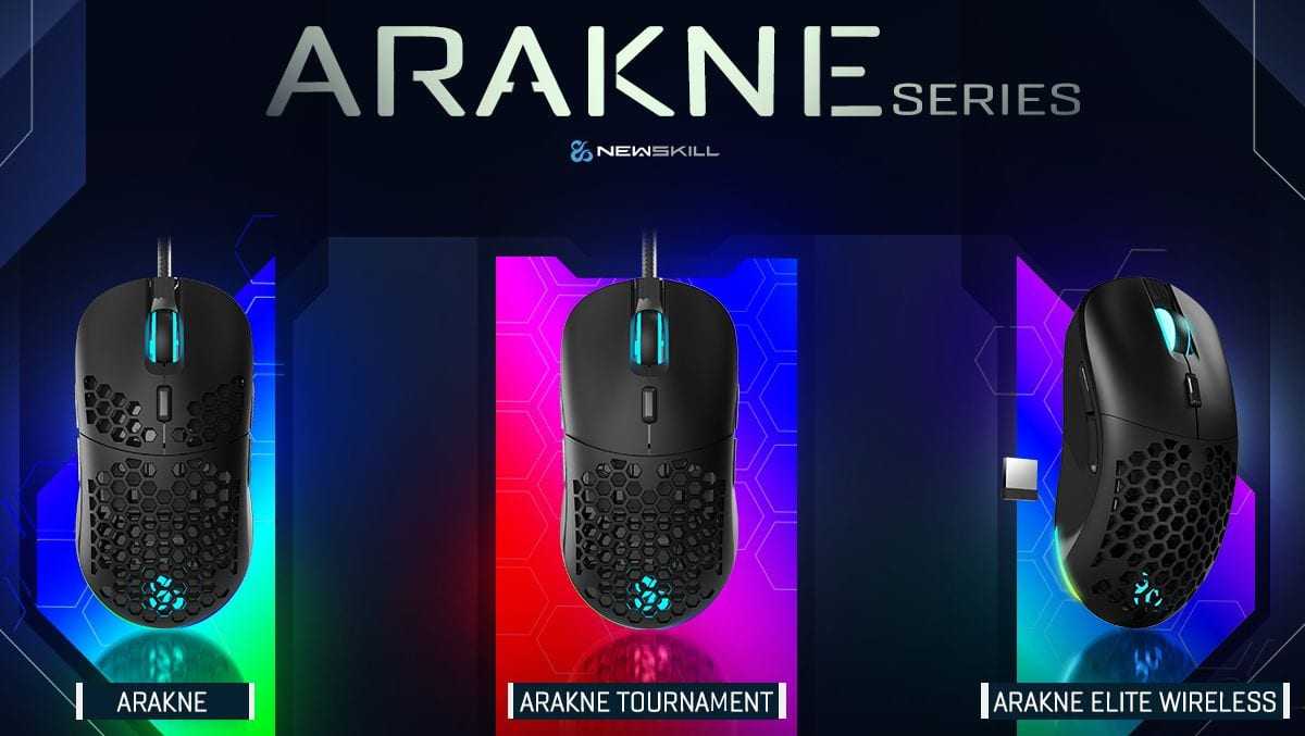 NewSkill annonce le lancement des souris Arakne 1 es