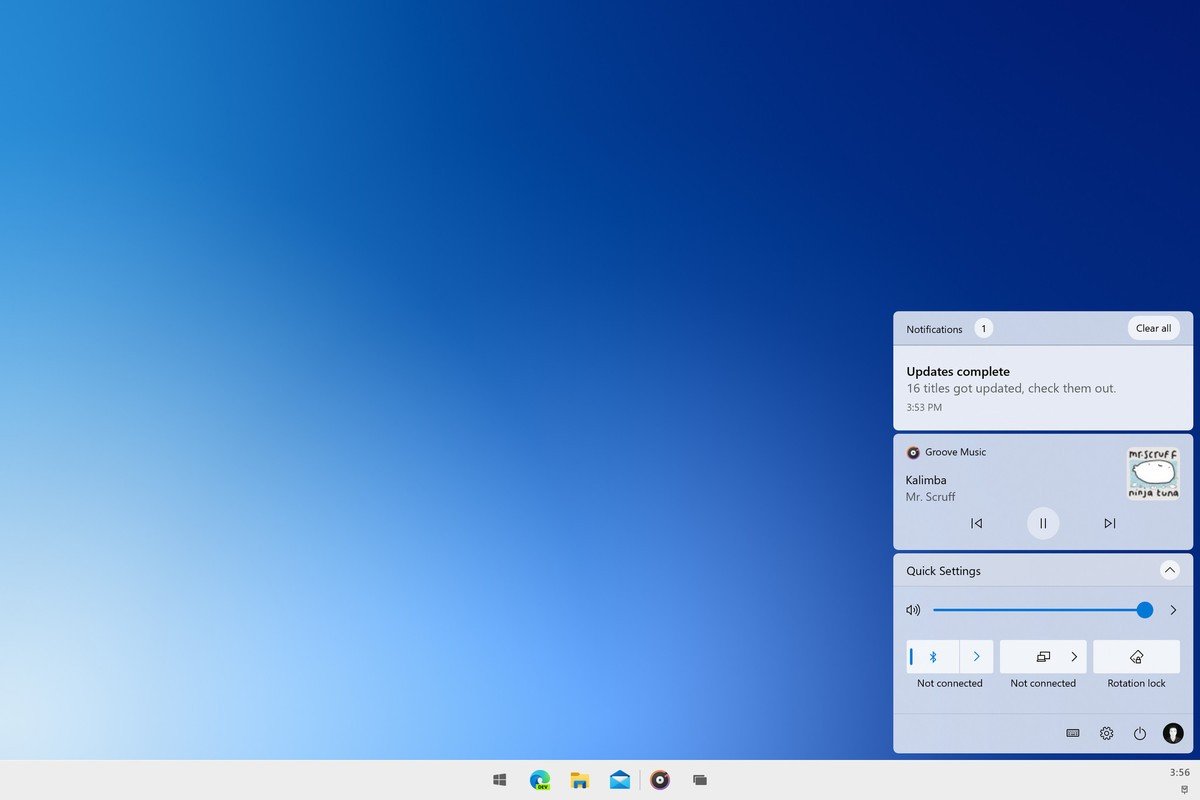 Windows 10X: tout ce qui pouvait être et n'était pas 4 Centre de notifications Windows 10X