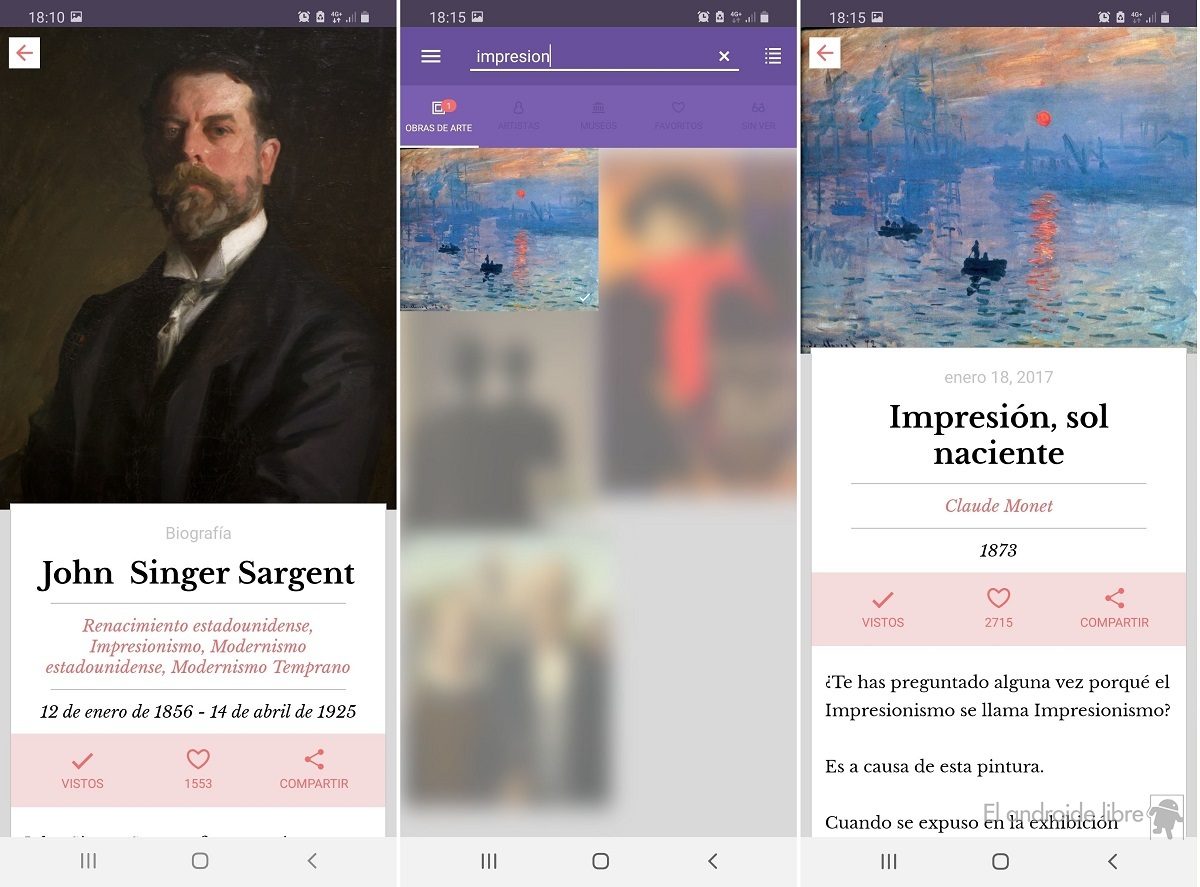 Découvrez une œuvre d'art tous les jours sur Android: c'est DailyArt 3 Artistes du DailyArt