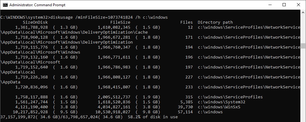 DiskUsage, le nouvel outil pour analyser vos disques sous Windows 10 2 DiskUsage dans Windows 10