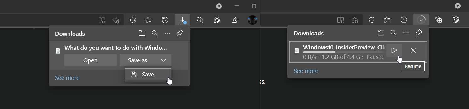 Le nouveau menu flottant