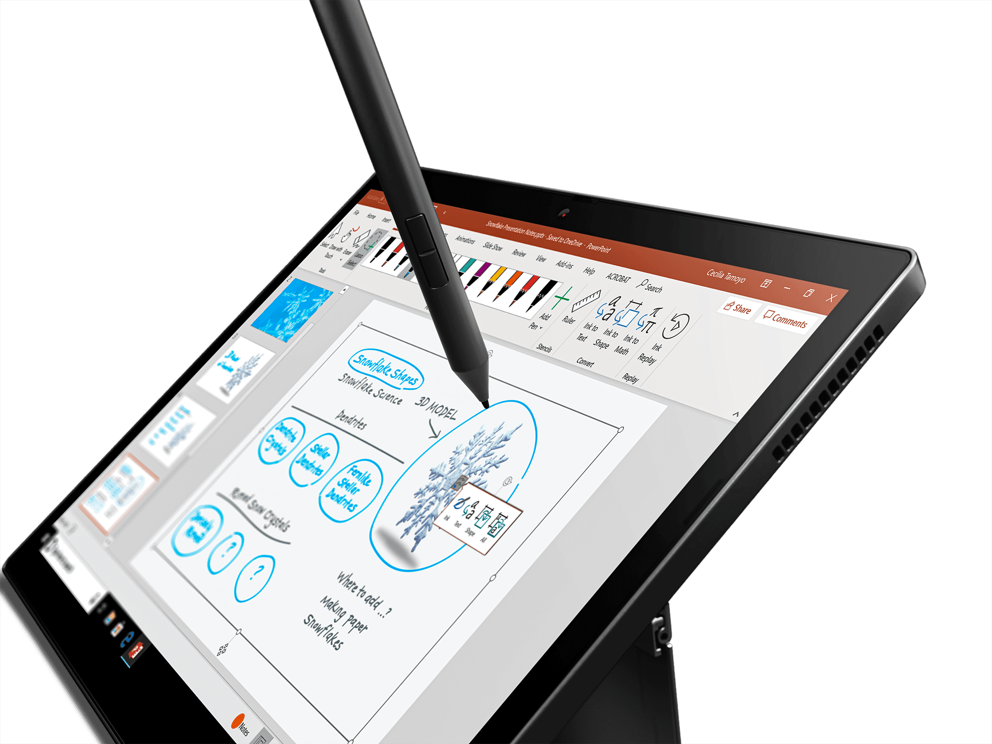 Lenovo ThinkPad X12 Detachable arrive pour concurrencer Surface Pro… y compris Thunderbolt 4 1 Vista con lápiz del ThinkPad X12 Detachable Gen1