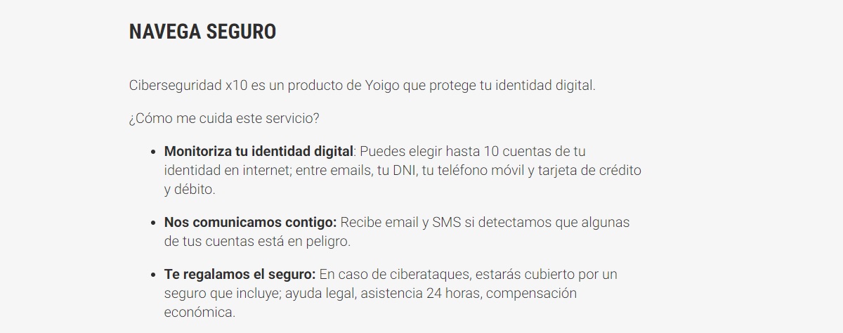 Yoigo Cybersecurity X10: un nouveau service pour protéger vos données en ligne 3 Fonctions du Yoigo Cybersecurity X10