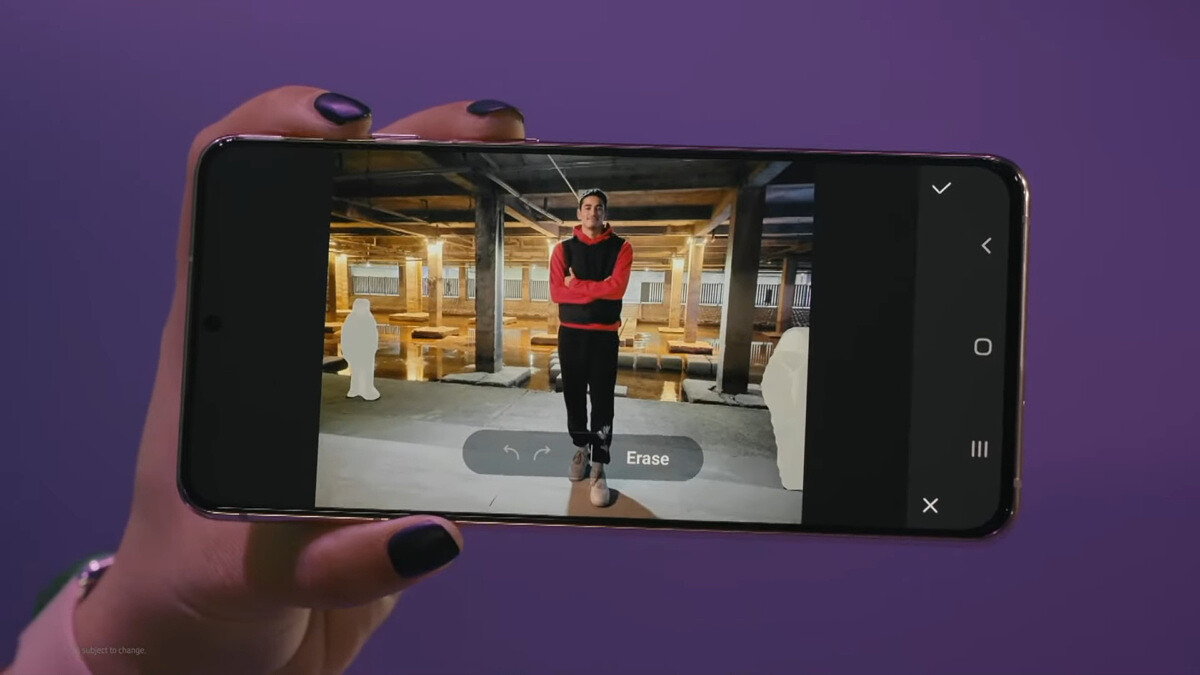 L'appareil photo Galaxy S21 peut supprimer des personnes des photos