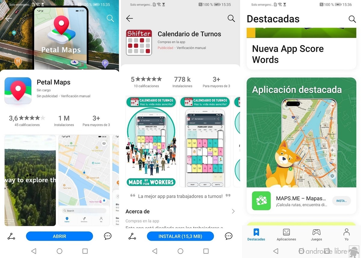 Applications de profils AppGallery