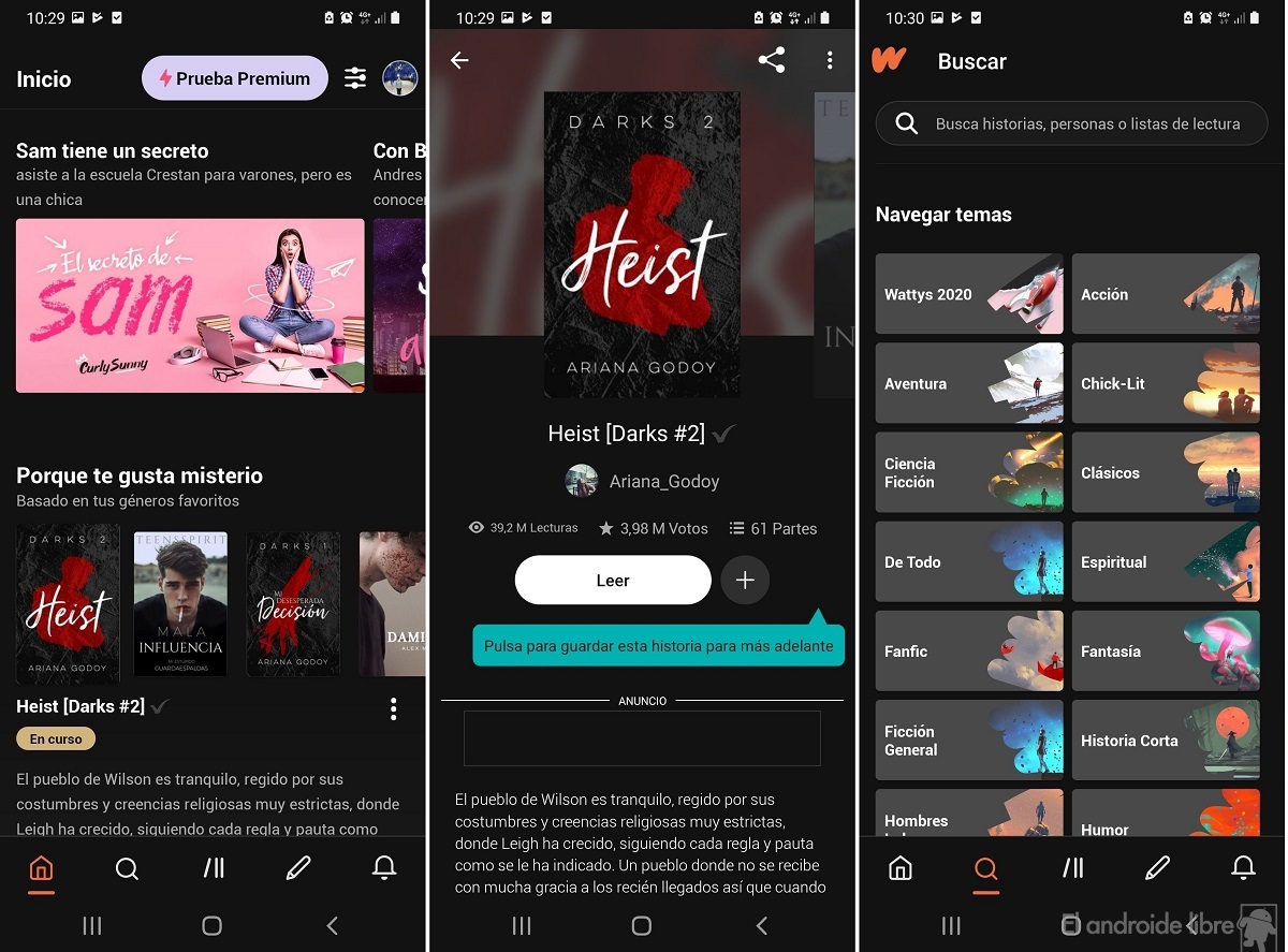 Wattpad: lisez des livres et des histoires de toutes sortes et créez les vôtres 3 Genres Wattpad