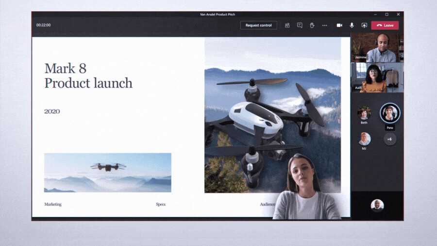 Les réunions dans Teams auront une expérience plus interactive 2 Vue dynamique dans Microsoft Teams