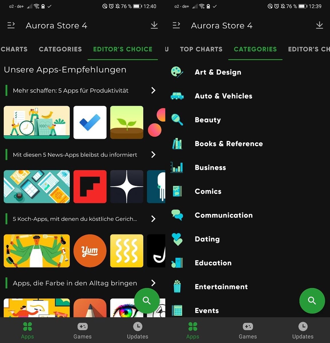 La meilleure alternative open source au Play Store renouvelle son design 3 Nouveau design de l'Aurora Store