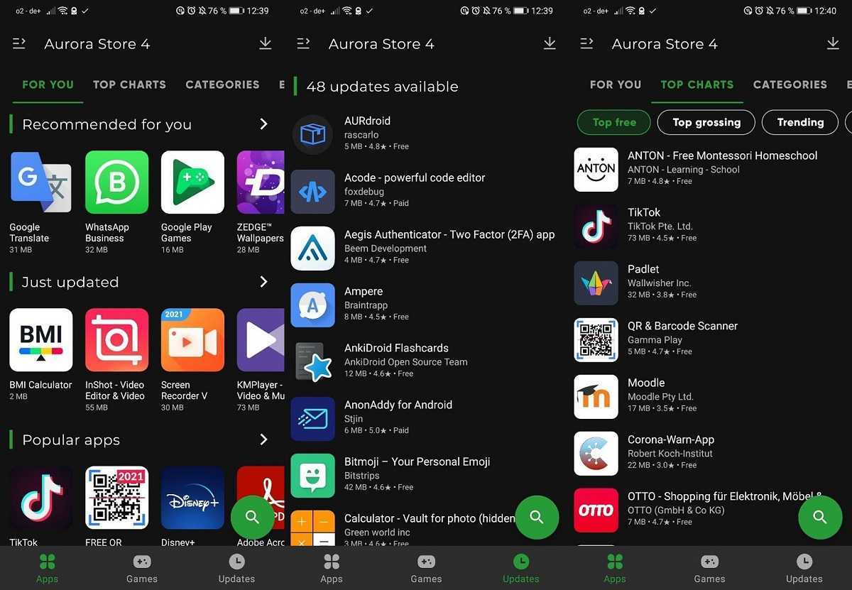 La meilleure alternative open source au Play Store renouvelle son design 2 Nouveau design de l'Aura Store