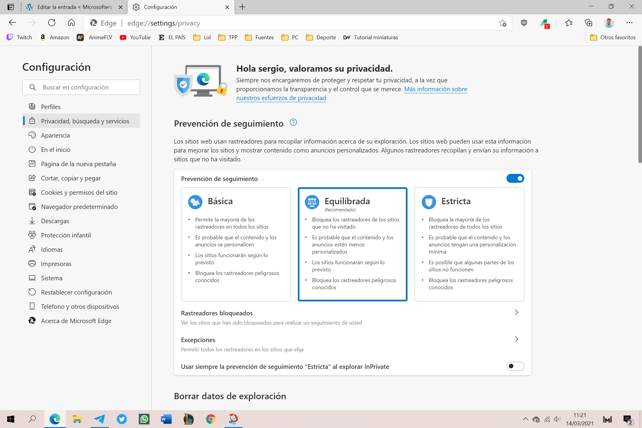 Sept raisons d'oublier Google Chrome et de passer à Microsoft Edge 3 Paramètres de bord