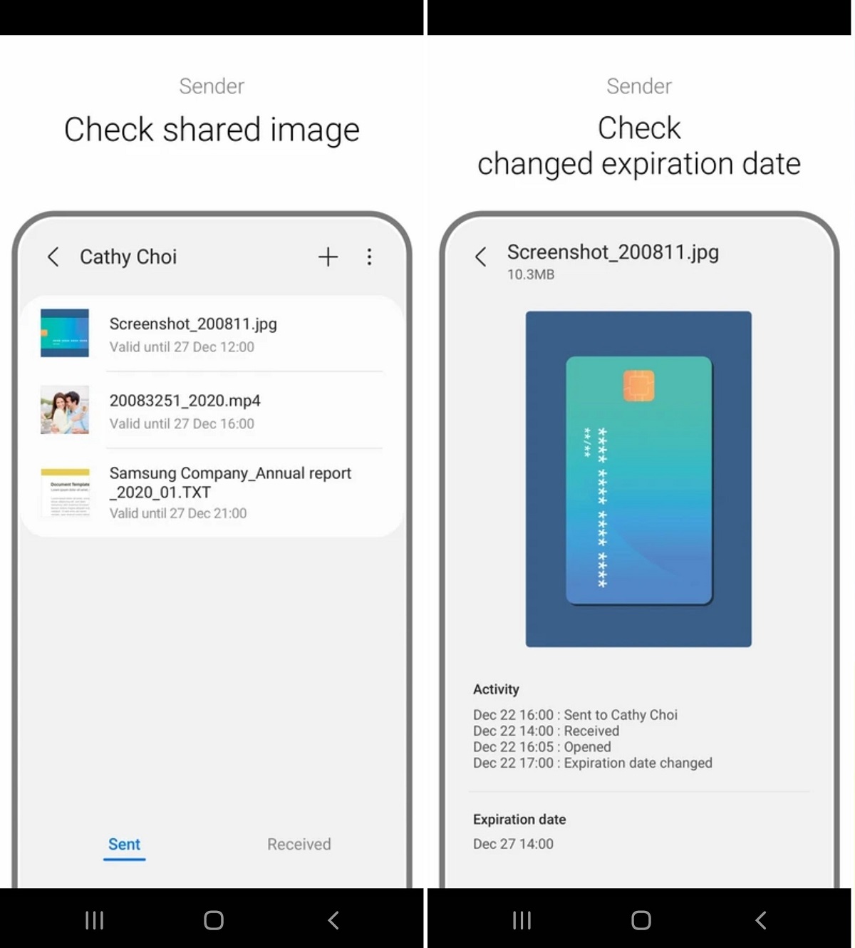 Samsung Private Share: partagez des fichiers en toute sécurité et en privé 3 Partage privé Samsung