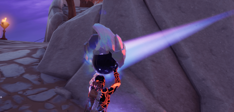 Comment obtenir les bottes de saut Mythic Spire dans Fortnite Chapter 2 Season 6 4 Un faisceau sortant d'un artefact Spire dans Fortnite.