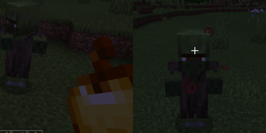 Comment soigner un villageois zombie dans Minecraft 3 Un villageois zombie en pleine transformation.