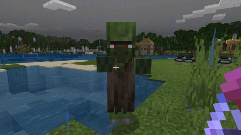 Comment soigner un villageois zombie dans Minecraft 11 A Zombie Villager in Minecraft.