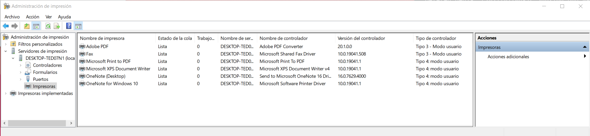C'est la solution à l'écran bleu de Windows 10 APC_INDEX_MISMATCH lors de la tentative d'impression 3 Gestion des imprimantes Windows 10