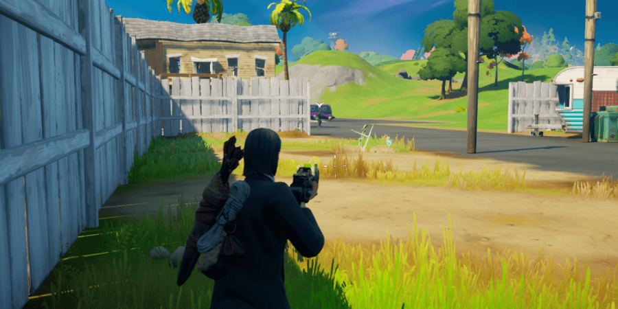 Comment fabriquer un arc mécanique dans Fortnite Chapter 2 Season 6 2 Un arc de fortune sur le terrain.
