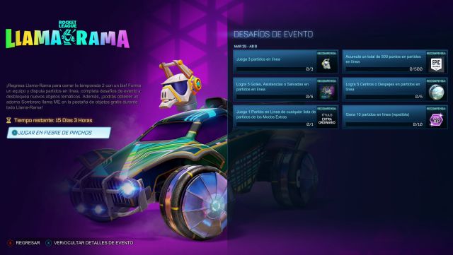 fortnite episode 2 saison 6 llamarama 2021 lama rama défis récompenses rocket league