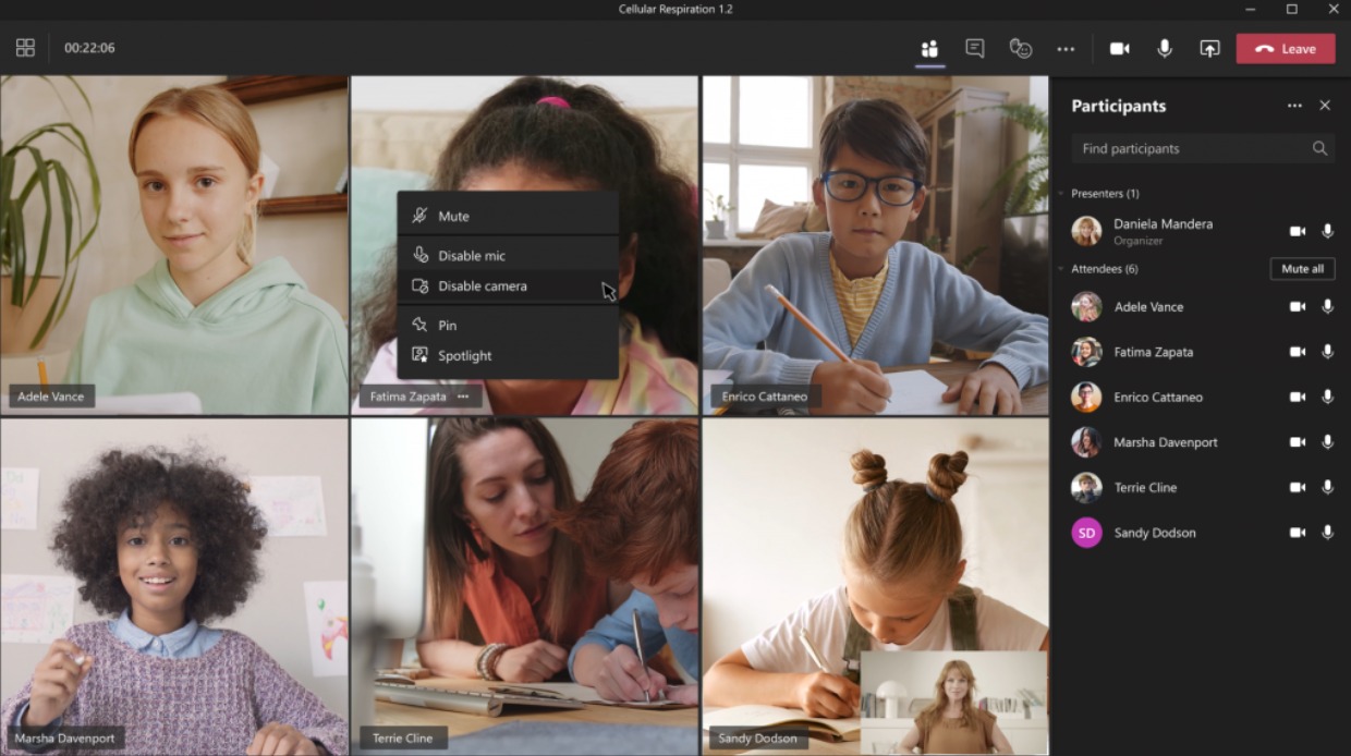 Découvrez les nouvelles fonctionnalités de Microsoft Teams pour l'éducation 4 Option pour désactiver la caméra dans Microsoft Teams