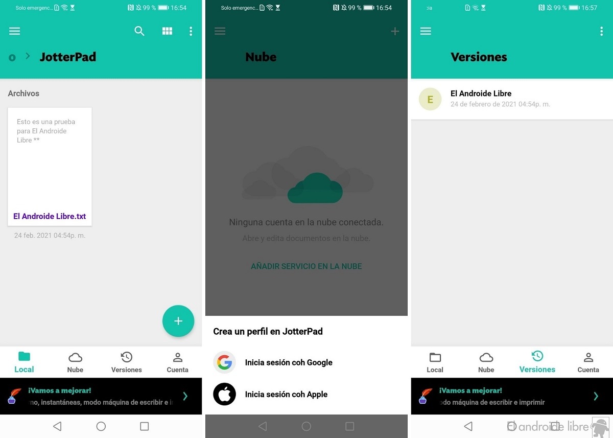 Un éditeur de texte minimaliste pour les écrivains créatifs: JotterPad 3 Interface du JotterPad