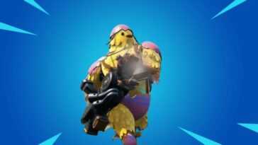 Comment utiliser le recycleur dans Fortnite | Contrôles, statistiques et emplacements 5 Cluck holding a Recycler.