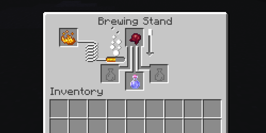 Guide de brassage et de potions Minecraft | Toutes les recettes de potions Minecraft 5 Brassage avec un œil d'araignée fermenté