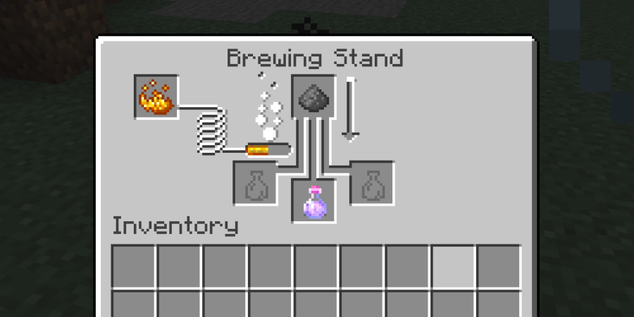 Guide de brassage et de potions Minecraft | Toutes les recettes de potions Minecraft 8 Brassage avec de la poudre à canon dans Minecraft.