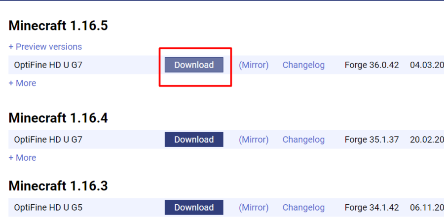 Comment installer Minecraft OptiFine (2021) 3 Comment télécharger Optifine.