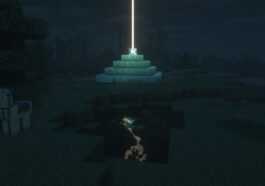 A Minecraft Beacon with the BSL Shaders mod.