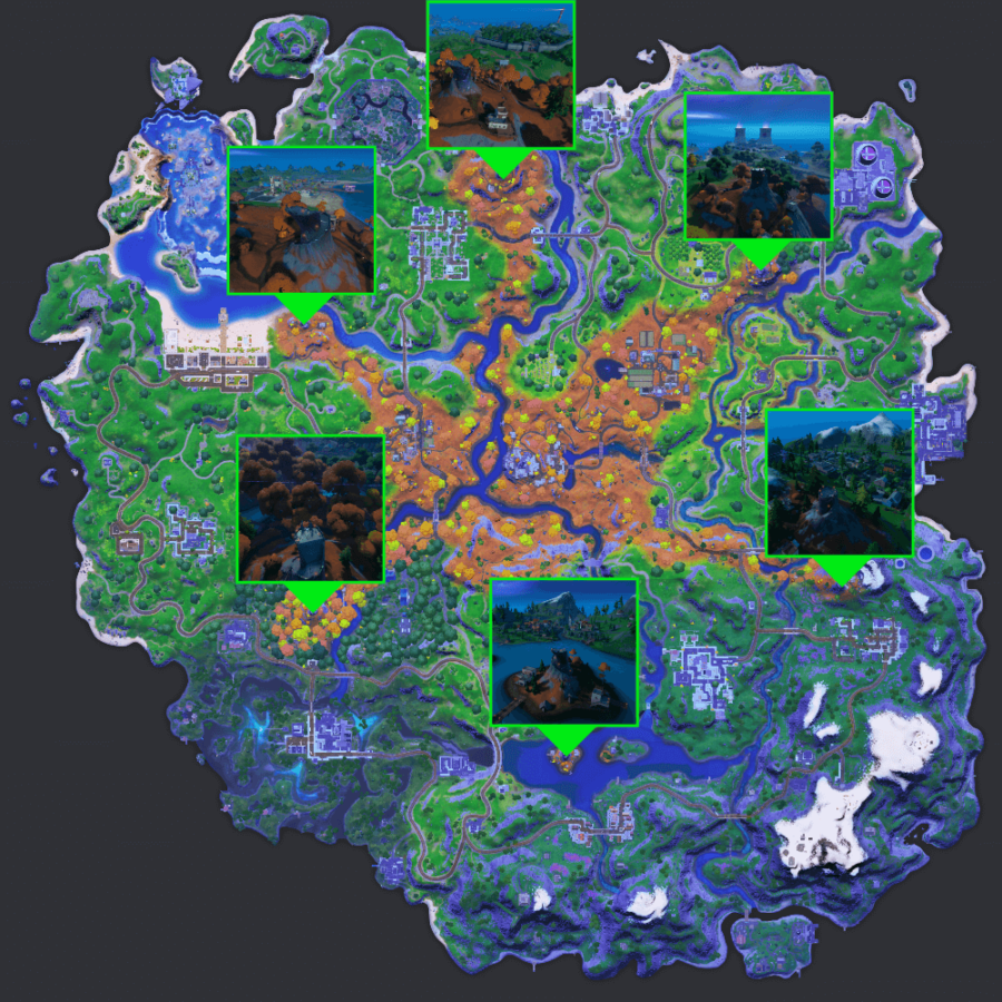 Comment lire le message du Spire dans un avant-poste de gardien à Fortnite 2 Tous les emplacements Guardian dans la saison 6 de Fortnite.