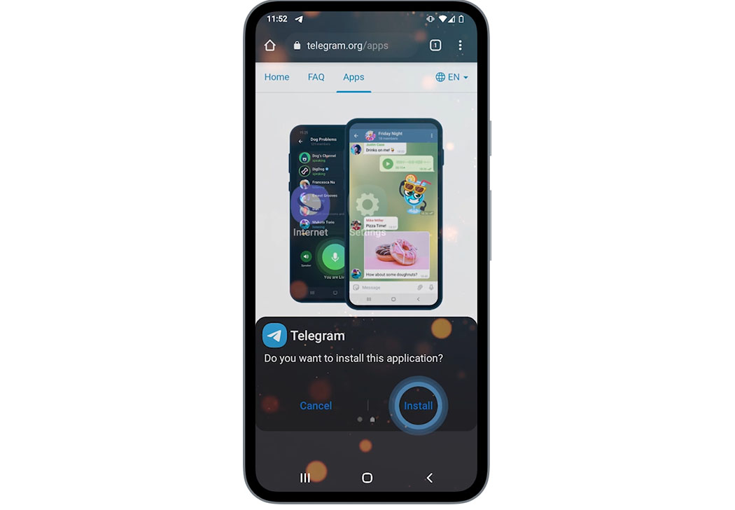 Installation de Telegram Installation de Telegram