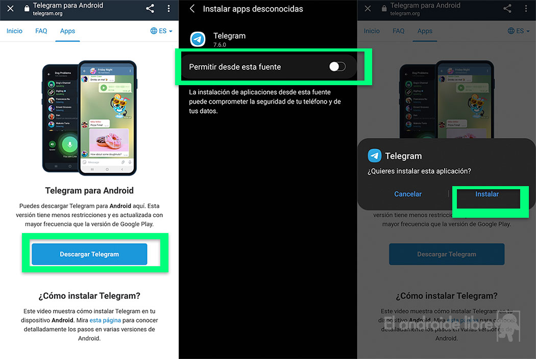 installer l'APK installer l'APK
