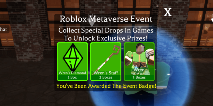 Comment obtenir le coffre au trésor de Wren Brightblade dans Werewolf Within »wiki utile Champions du métaverse Roblox 4 Gagner le badge Wren de l'événement métaverse.