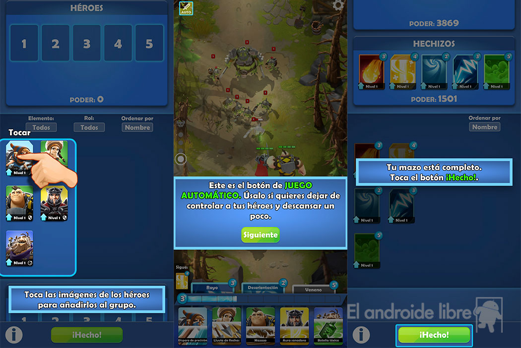 Menus dans Darkfire Heroes Menus dans Darkfire Heroes