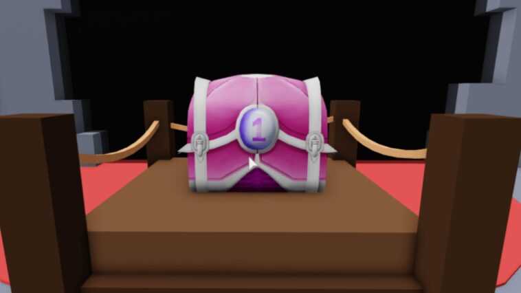 Comment obtenir le paquet secret Sparks Kilowatt dans le tableau de difficulté de Tiny Obby | Champions du métaverse Roblox 1 Sparks Kilowatt's Chest in Tiny's Obby.