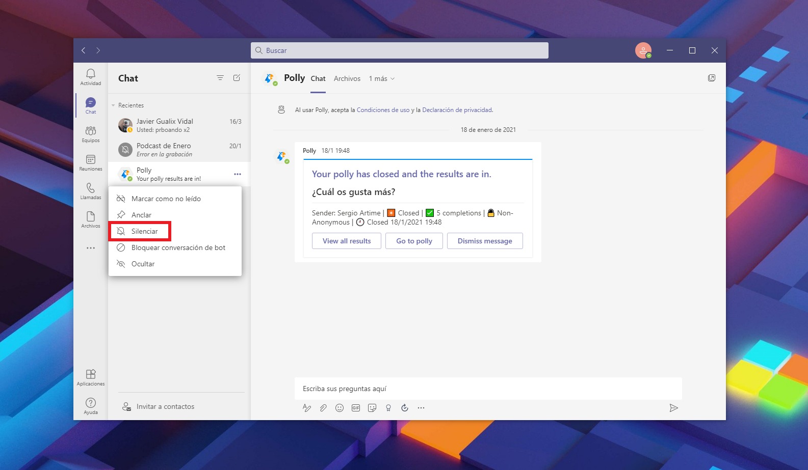 Comment bloquer quelqu'un dans Microsoft Teams (bureau et mobile) 3 Mettre un contact en sourdine dans Microsoft Teams