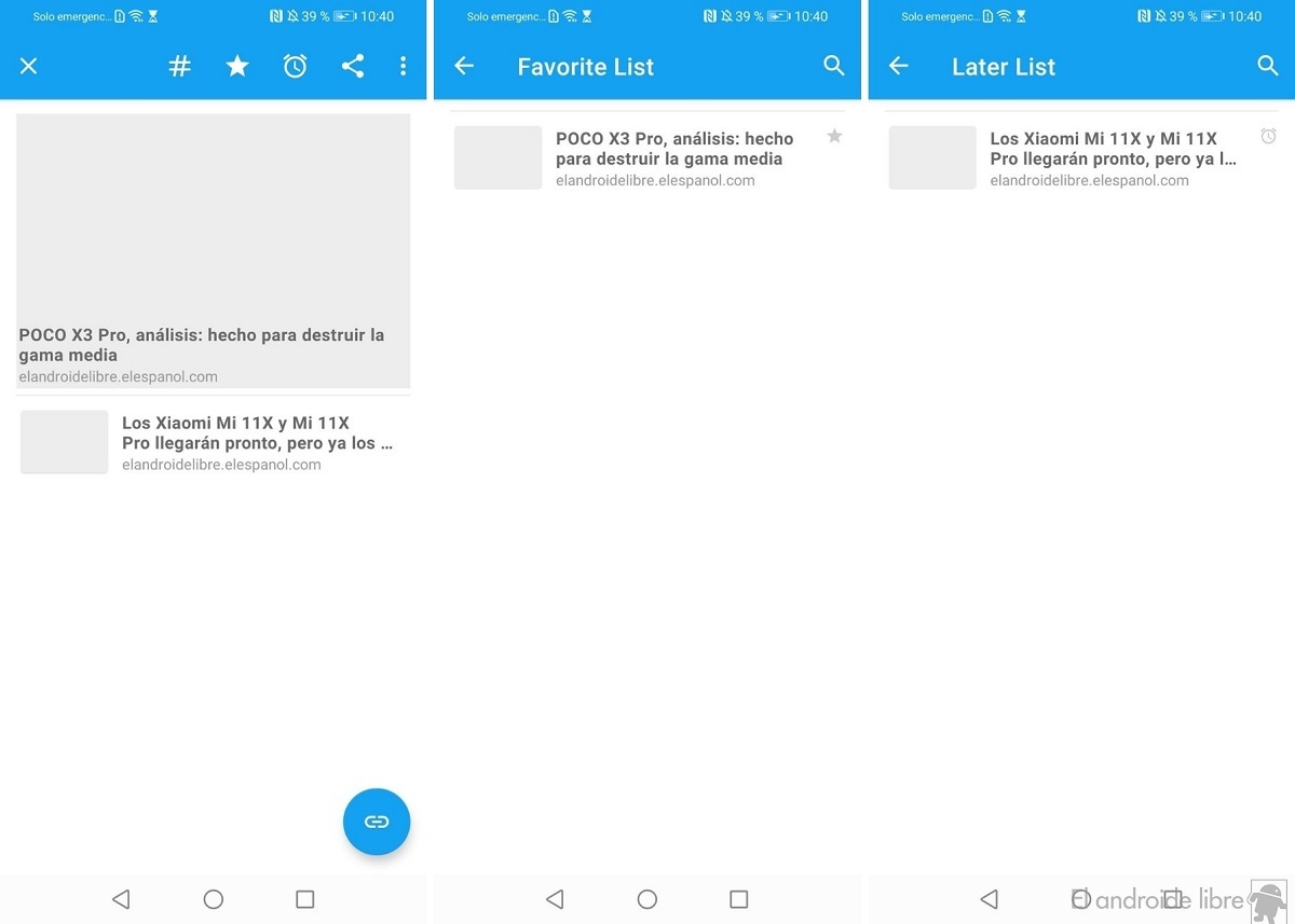 Cette application copie, enregistre et organise tous vos liens 4 Catégories Hashly