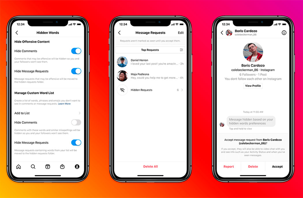Instagram ajoute de nouvelles mesures anti-intimidation pour bloquer les messages abusifs 2 Demande de message
