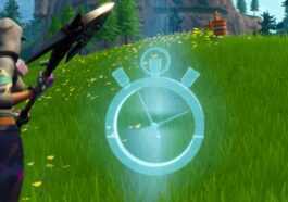 A time trial icon in Fortnite.