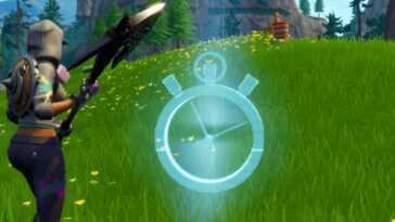Comment terminer le contre-la-montre de natation à Weeping Woods ou au château de corail dans Fortnite Chapter 2 Season 6 Epic Quests 29 A time trial icon in Fortnite.
