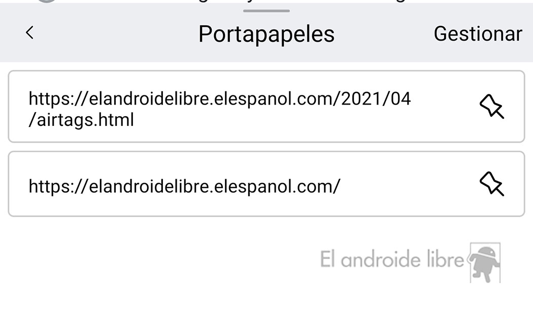 Presse-papiers dans SwiftKey