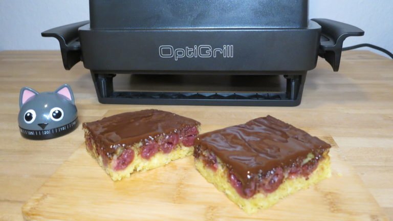 Gâteau aux cerises du gril contact Tefal OptiGrill Elite Gâteau aux cerises du gril contact Tefal OptiGrill Elite