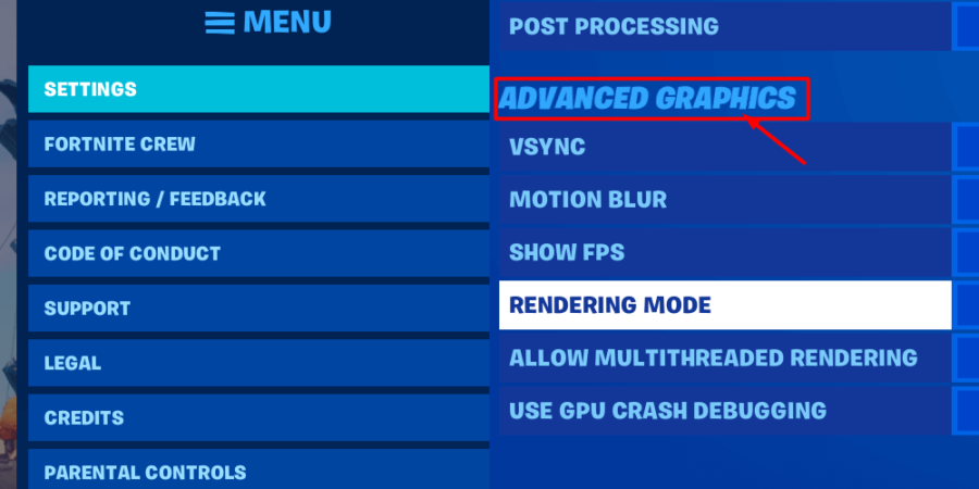 Comment activer le mode Performance dans Fortnite 2 Comment accéder aux options graphiques avancées.
