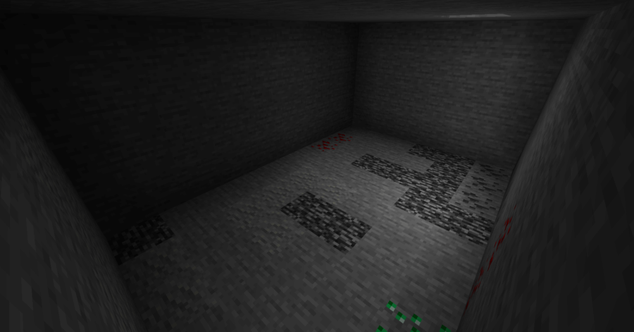 Comment décaper la mine dans Minecraft 2 Une base souterraine de base pour une mine à ciel ouvert.