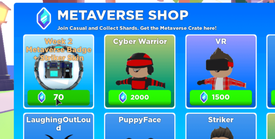Comment obtenir Crate Drop d'AJ Striker dans DropBlox | Champions du métaverse Roblox 2 La boutique événementielle de DropBlox.