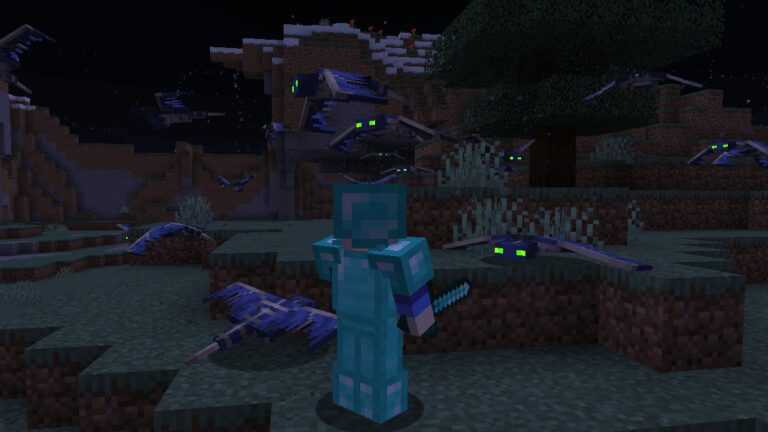 Fighting Phantoms in Minecraft.