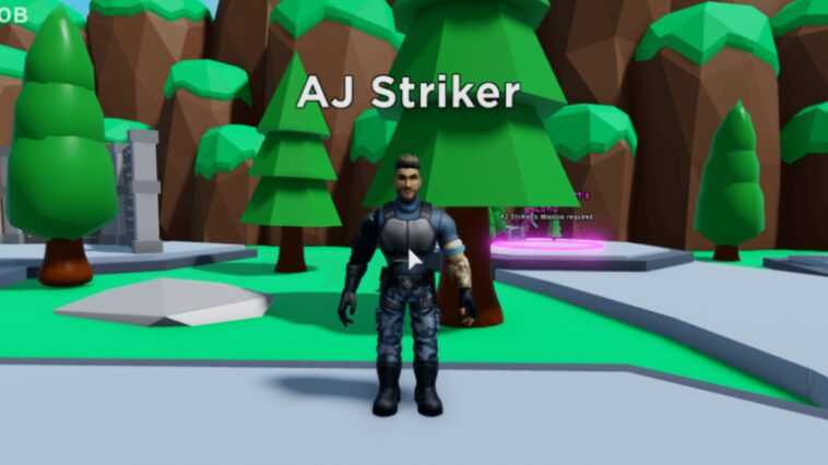 Comment obtenir la chute de caisse d'AJ Striker dans Clicker Realms X | Champions du métaverse Roblox 1 AJ Striker in Clicker REalms.