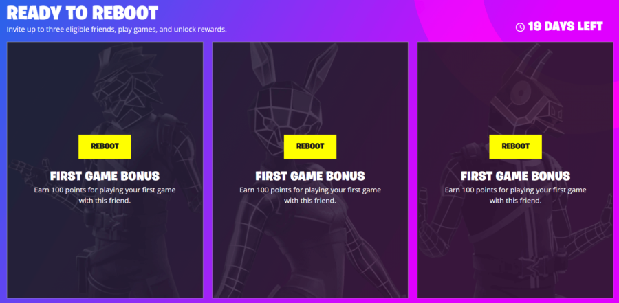 Comment redémarrer (reboot) un ami dans Fortnite 2 Redémarrez la sélection principale d'un ami.