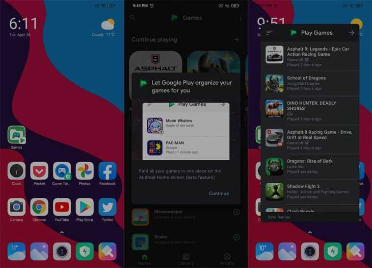 Google Play Games commence par le déploiement du dossier pour les jeux 1 Dossier Google Play Jeux pour les jeux