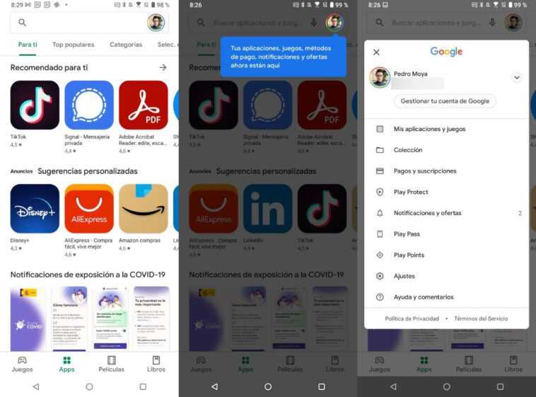 Google Play Store change de design: adieu le menu latéral de l'application 1 Google Play Store lance le design: adieu le menu latéral de l'application